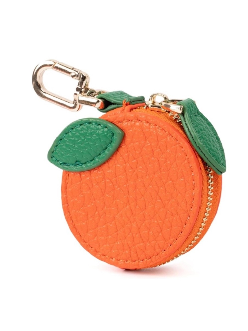 $25.00- Orange Zip Coin Purse Bag Charm Keychain